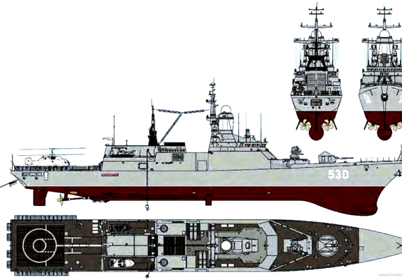 Ship RFS Steregushchy 2007 [Project 2038.5 Corvette] - drawings, dimensions, figures
